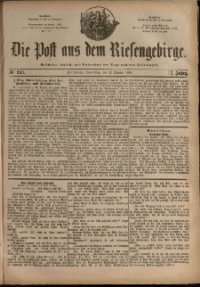 Die Post aus dem Riesengebirge, 1886, nr 247