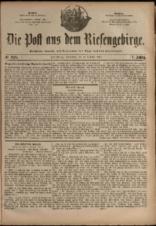 Die Post aus dem Riesengebirge, 1886, nr 248