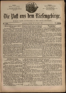 Die Post aus dem Riesengebirge, 1886, nr 249