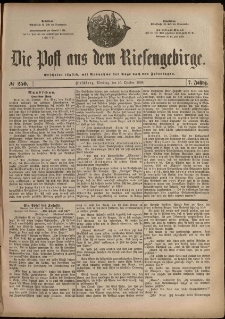 Die Post aus dem Riesengebirge, 1886, nr 250