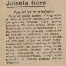 Jelenia Góra. Pan sołtys w więzieniu