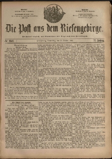 Die Post aus dem Riesengebirge, 1886, nr 252