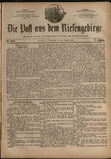 Die Post aus dem Riesengebirge, 1886, nr 254