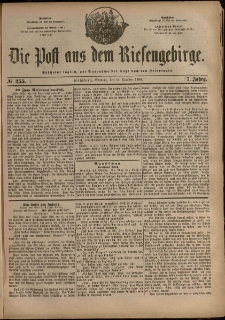 Die Post aus dem Riesengebirge, 1886, nr 255