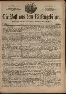 Die Post aus dem Riesengebirge, 1886, nr 256