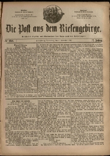 Die Post aus dem Riesengebirge, 1886, nr 258