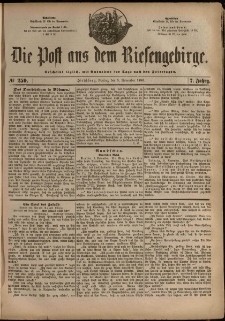 Die Post aus dem Riesengebirge, 1886, nr 259