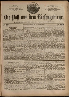 Die Post aus dem Riesengebirge, 1886, nr 267