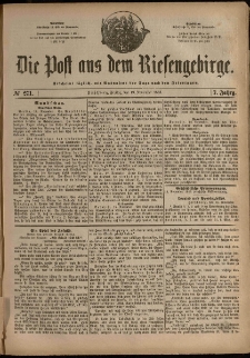 Die Post aus dem Riesengebirge, 1886, nr 271