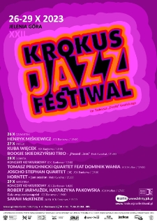 XXII Krokus Jazz Festiwal - plakat [Dokument życia społecznego]