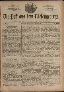 Die Post aus dem Riesengebirge, 1886, nr 282