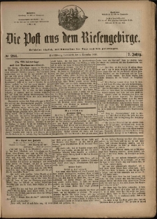 Die Post aus dem Riesengebirge, 1886, nr 284