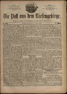 Die Post aus dem Riesengebirge, 1886, nr 285