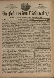 Die Post aus dem Riesengebirge, 1886, nr 286