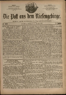 Die Post aus dem Riesengebirge, 1886, nr 292