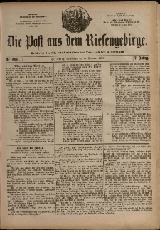 Die Post aus dem Riesengebirge, 1886, nr 296