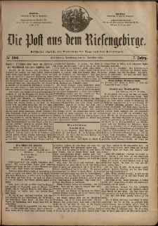 Die Post aus dem Riesengebirge, 1886, nr 300