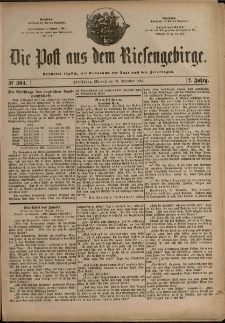 Die Post aus dem Riesengebirge, 1886, nr 304