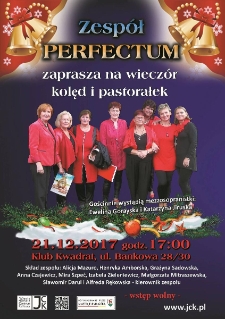 Zespół Perfectum zaprasza na wieczór kolęd i pastorałek - plakat [Dokument życia społecznego]