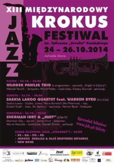 XIII Międzynarodowy Krokus Jazz Festiwal - plakat [Dokument życia społecznego]