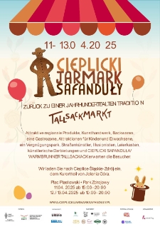 Cieplicki Jarmark Safanduły - Zurück zu einer jahrhundertealten Tradition. Tallsackmarkt - plakat [Dokument życia społecznego]