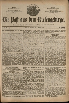 Die Post aus dem Riesengebirge, 1887, nr 3