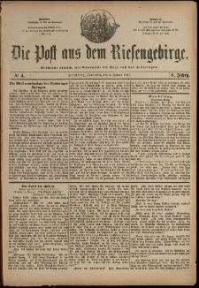 Die Post aus dem Riesengebirge, 1887, nr 4