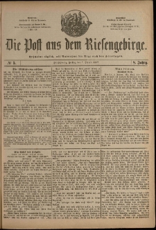 Die Post aus dem Riesengebirge, 1887, nr 5