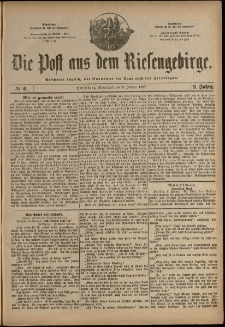 Die Post aus dem Riesengebirge, 1887, nr 6