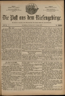 Die Post aus dem Riesengebirge, 1887, nr 8