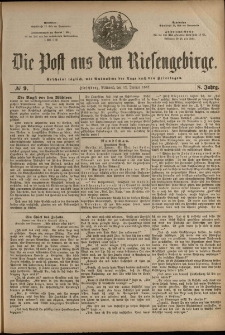 Die Post aus dem Riesengebirge, 1887, nr 9