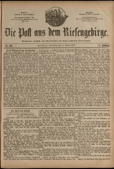 Die Post aus dem Riesengebirge, 1887, nr 10