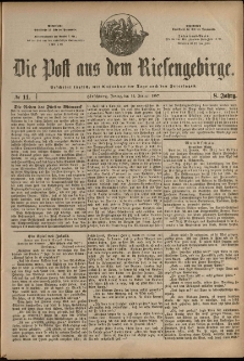 Die Post aus dem Riesengebirge, 1887, nr 11