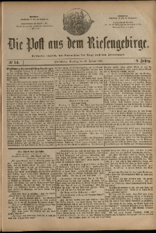 Die Post aus dem Riesengebirge, 1887, nr 14