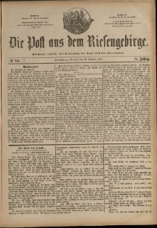 Die Post aus dem Riesengebirge, 1887, nr 15