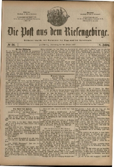 Die Post aus dem Riesengebirge, 1887, nr 16