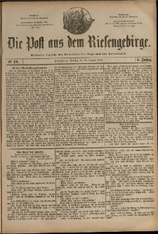 Die Post aus dem Riesengebirge, 1887, nr 19