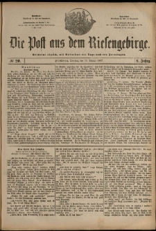 Die Post aus dem Riesengebirge, 1887, nr 20