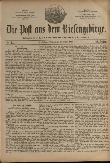 Die Post aus dem Riesengebirge, 1887, nr 21