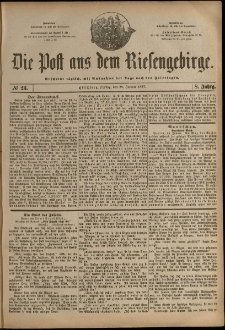 Die Post aus dem Riesengebirge, 1887, nr 23