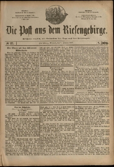 Die Post aus dem Riesengebirge, 1887, nr 27