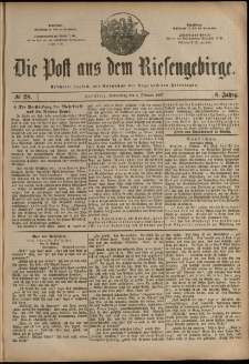 Die Post aus dem Riesengebirge, 1887, nr 29