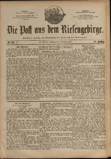 Die Post aus dem Riesengebirge, 1887, nr 32