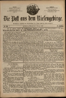 Die Post aus dem Riesengebirge, 1887, nr 33