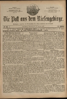 Die Post aus dem Riesengebirge, 1887, nr 34