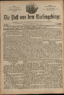 Die Post aus dem Riesengebirge, 1887, nr 35