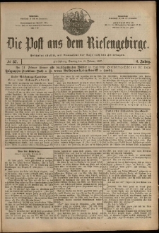 Die Post aus dem Riesengebirge, 1887, nr 37