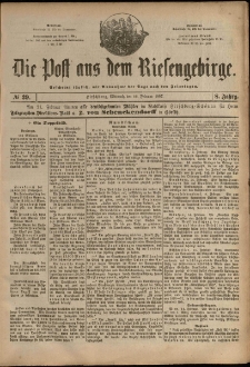 Die Post aus dem Riesengebirge, 1887, nr 39