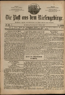 Die Post aus dem Riesengebirge, 1887, nr 40