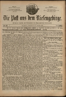 Die Post aus dem Riesengebirge, 1887, nr 42